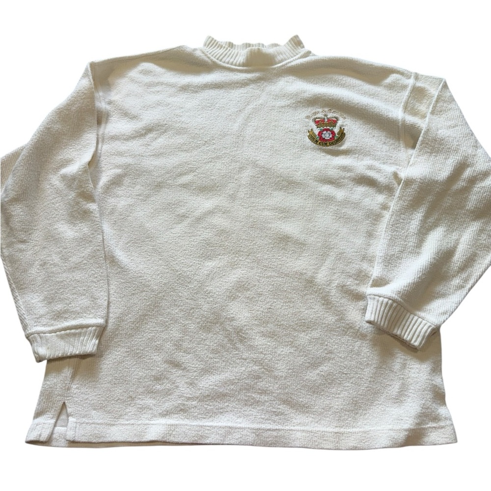 GUC Disney Rose & Crown Vintage Mock neck thick cozy Oversize Sweater